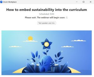 Доцент кафедри Наталя БУБИР взяла участь у семінарі «How to embed sustainability into the curriculum»  від Times Higher Education та Inside Higher Ed.