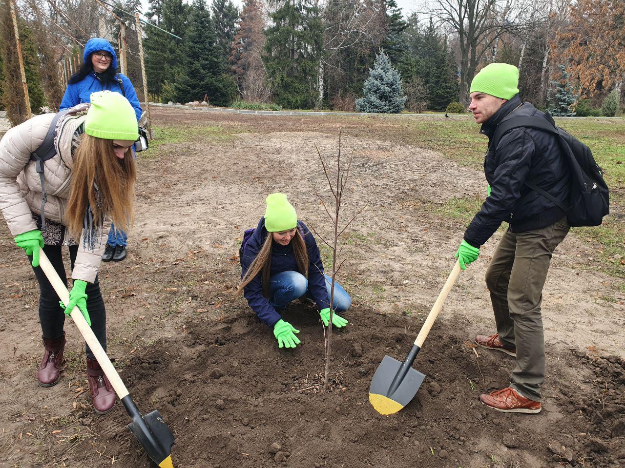 Співробітники та студенти кафедри посадили одне з 215-ти дерев на честь 215-ї річниці заснування Каразінського університету