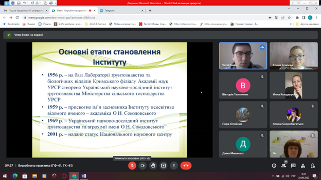 Виробнича практика студентів 4-го курсу