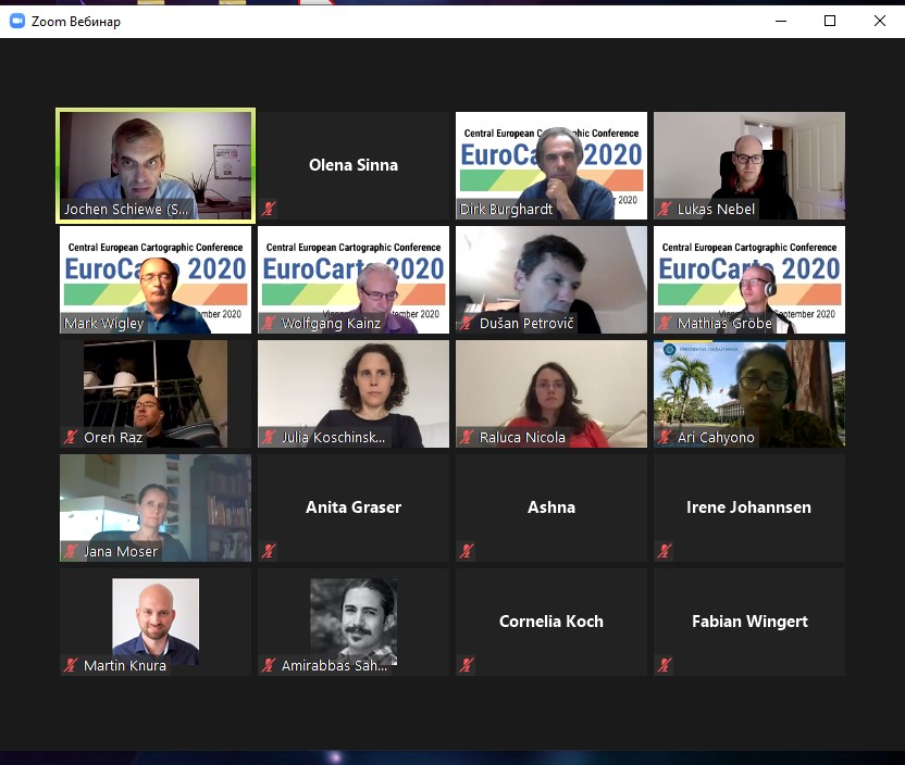 О. І. Сінна взяла участь у роботі Central European Cartographic Conference (EuroCarto 2020)